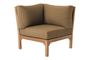 Huntington Teak Outdoor Corner Chair. Sunbrella Cushion