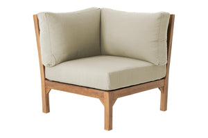 Huntington Teak Outdoor Corner Chair. Sunbrella Cushion