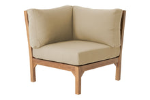 Huntington Teak Outdoor Corner Chair. Sunbrella Cushion