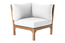 Huntington Teak Outdoor Corner Chair. Sunbrella Cushion