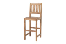 Set of 2 Huntington Outdoor Teak Armless Counter Stool. Sunbrella Cushion.