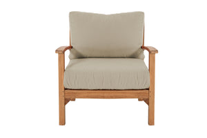 12 pc Huntington Teak Sectional Seating Group with 48" Chat Table. Sunbrella Cushion.