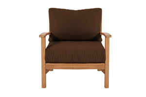 12 pc Huntington Teak Sectional Seating Group with 48" Chat Table. Sunbrella Cushion.
