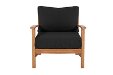 7 pc Huntington Teak Deep Seating Deluxe Sofa Set with 52" Chat Table. Sunbrella Cushion.