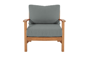 12 pc Huntington Teak Sectional Seating Group with 48" Chat Table. Sunbrella Cushion.