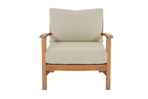 12 pc Huntington Teak Sectional Seating Group with 48" Chat Table. Sunbrella Cushion.