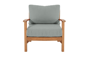 12 pc Huntington Teak Sectional Seating Group with 48" Chat Table. Sunbrella Cushion.