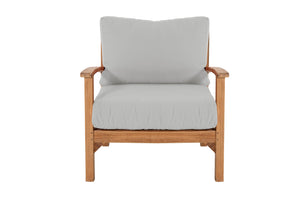 12 pc Huntington Teak Sectional Seating Group with 48" Chat Table. Sunbrella Cushion.