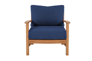 12 pc Huntington Teak Sectional Seating Group with 48" Chat Table. Sunbrella Cushion.