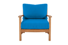 12 pc Huntington Teak Sectional Seating Group with 48" Chat Table. Sunbrella Cushion.