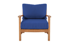 12 pc Huntington Teak Sectional Seating Group with 48" Chat Table. Sunbrella Cushion.