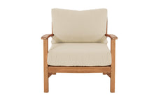 6 pc Huntington Teak Deep Seating Set with Coffee Table. Sunbrella Cushion.