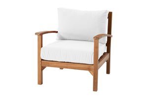 Huntington Teak Outdoor Club Chair. Sunbrella Cushion