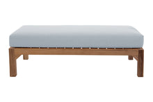 Huntington Outdoor Deluxe Teak Ottoman. Sunbrella Cushion.