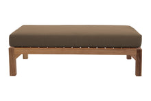 Huntington Outdoor Deluxe Teak Ottoman. Sunbrella Cushion.