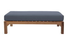 Huntington Outdoor Deluxe Teak Ottoman. Sunbrella Cushion.
