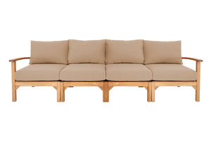 Huntington Teak Deluxe Outdoor Sofa. Sunbrella Cushion