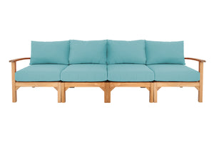 Huntington Teak Deluxe Outdoor Sofa. Sunbrella Cushion
