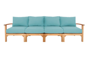 Huntington Teak Deluxe Outdoor Sofa. Sunbrella Cushion