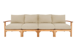 Huntington Teak Deluxe Outdoor Sofa. Sunbrella Cushion