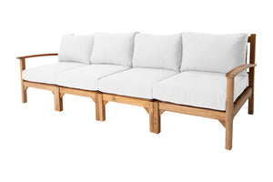 Huntington Teak Deluxe Outdoor Sofa. Sunbrella Cushion