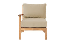 Huntington Teak Outdoor Left Arm Chair. Sunbrella Cushion