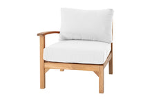 Huntington Teak Outdoor Left Arm Chair. Sunbrella Cushion