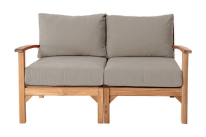 Huntington Teak Outdoor Loveseat. Sunbrella Cushion