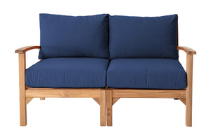 Huntington Teak Outdoor Loveseat. Sunbrella Cushion