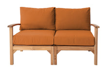 Huntington Teak Outdoor Loveseat. Sunbrella Cushion