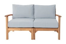 Huntington Teak Outdoor Loveseat. Sunbrella Cushion