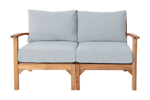 Huntington Teak Outdoor Loveseat. Sunbrella Cushion