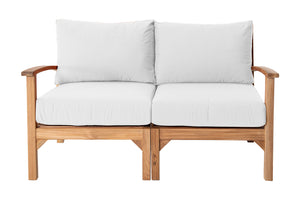 2 pc Huntington Teak Deep Seating Loveseat Daybed. Sunbrella Cushion.