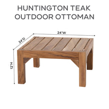 6 pc Huntington Teak Outdoor Deep Seating Group with 52" Chat Table. Sunbrella Cushion