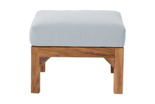 Huntington Teak Outdoor Ottoman. Sunbrella Cushion.