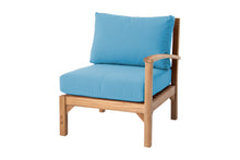 Huntington Teak Outdoor Right Arm Chair. Sunbrella Cushion