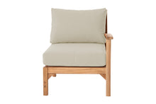 Huntington Teak Outdoor Right Arm Chair. Sunbrella Cushion