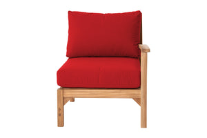 Huntington Teak Outdoor Right Arm Chair. Sunbrella Cushion