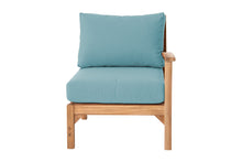 Huntington Teak Outdoor Right Arm Chair. Sunbrella Cushion