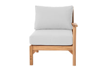 Huntington Teak Outdoor Right Arm Chair. Sunbrella Cushion