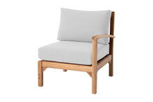 Huntington Teak Outdoor Right Arm Chair. Sunbrella Cushion