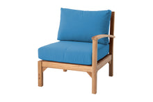 Huntington Teak Outdoor Right Arm Chair. Sunbrella Cushion