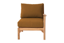 Huntington Teak Outdoor Right Arm Chair. Sunbrella Cushion