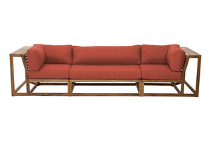 Laguna Teak Large Deluxe Outdoor Sofa. Sunbrella Cushion