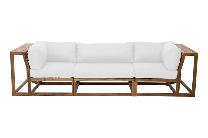 Laguna Teak Deluxe Outdoor Sofa. Sunbrella Cushion.