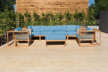 5 pc Laguna Teak Deluxe Sofa Deep Seating Group with Ottoman. Sunbrella Cushion