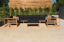 5 pc Laguna Teak Deluxe Sofa Deep Seating Group with Ottoman. Sunbrella Cushion