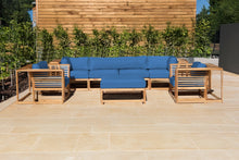 5 pc Laguna Teak Deluxe Sofa Deep Seating Group with Ottoman. Sunbrella Cushion