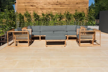 5 pc Laguna Teak Deluxe Sofa Deep Seating Group with Ottoman. Sunbrella Cushion