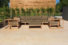 5 pc Laguna Teak Deluxe Sofa Deep Seating Group with Ottoman. Sunbrella Cushion